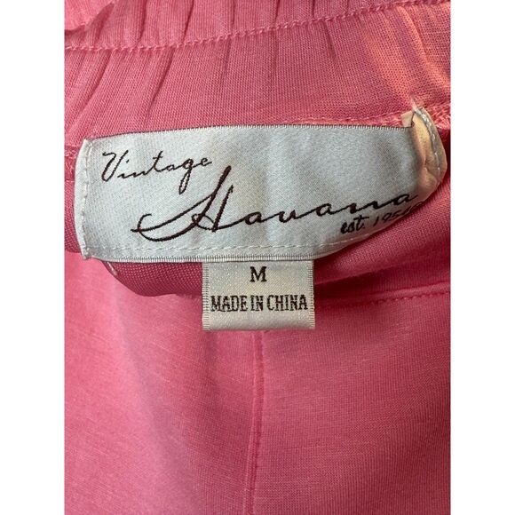 Vintage Havana Cloud Fleece Flare Pants Women’s Size Medium Coral Lounge Comfort - Picture 4 of 7